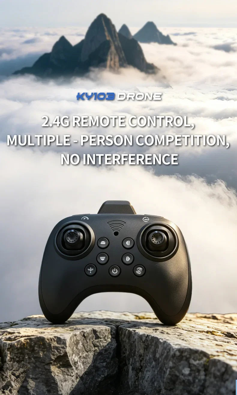 Mini Dron KY103 con Luces LED, Avión RC 2.4G con Control Remoto
