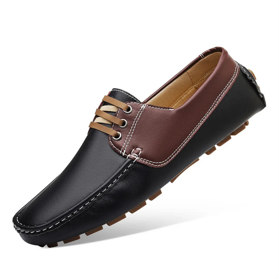 Zapatos Casuales de Piel Sintética Hechos a Mano para Hombre, Antideslizantes, Mocasines Cómodos para Conducir, Zapatos de Vestir para Oficina