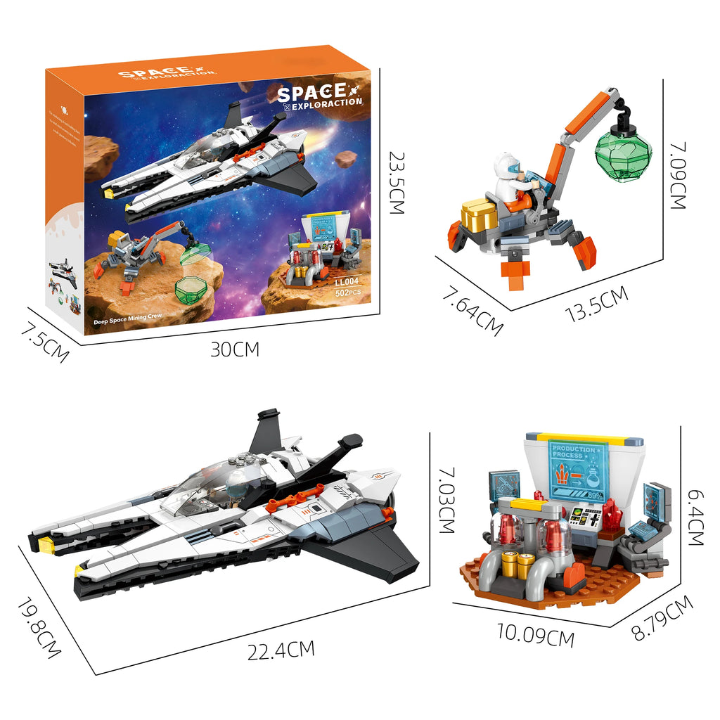 LL003 Serie Aeroespacial, Juguetes Creativos para el Hogar, Set de Bloques de Construcción de Naves Espaciales, Juguete Educativo para Niños, Regalo de Cumpleaños