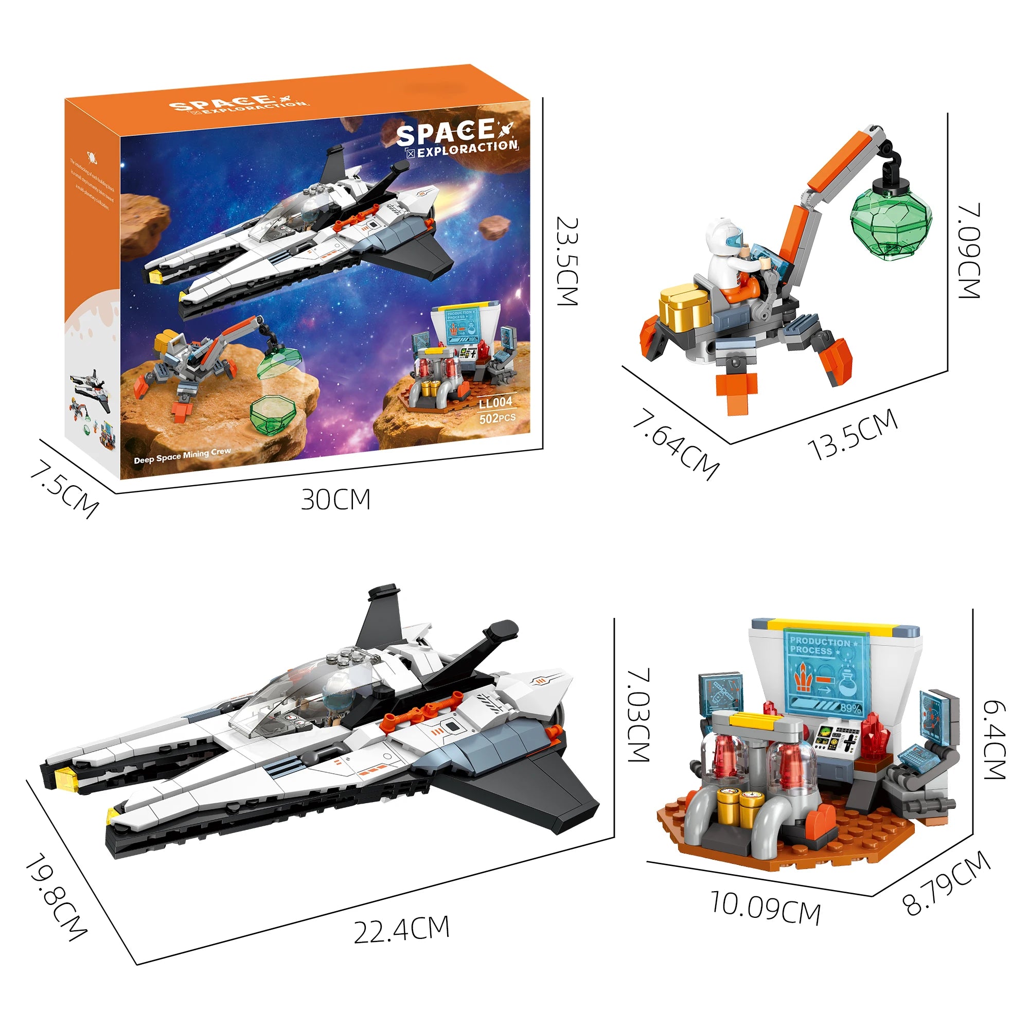 LL003 Serie Aeroespacial, Juguetes Creativos para el Hogar, Set de Bloques de Construcción de Naves Espaciales, Juguete Educativo para Niños, Regalo de Cumpleaños
