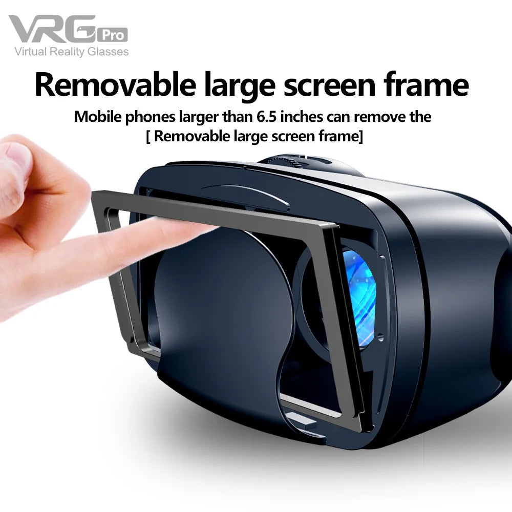 VRG Pro 3D gafas de realidad Virtual VR dispositivos auriculares Viar gafas lentes de casco inteligentes para teléfonos inteligentes visor dispositivos móviles