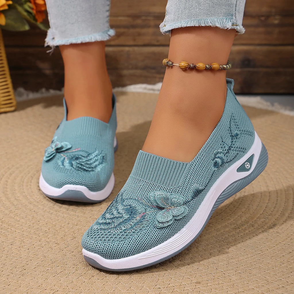 Zapatillas Deportivas de Punto Ligeras y Duraderas para Mujer, Microfibra Transpirable, Primavera Verano, para Uso Diario, Caminar al Aire Libre, Casual
