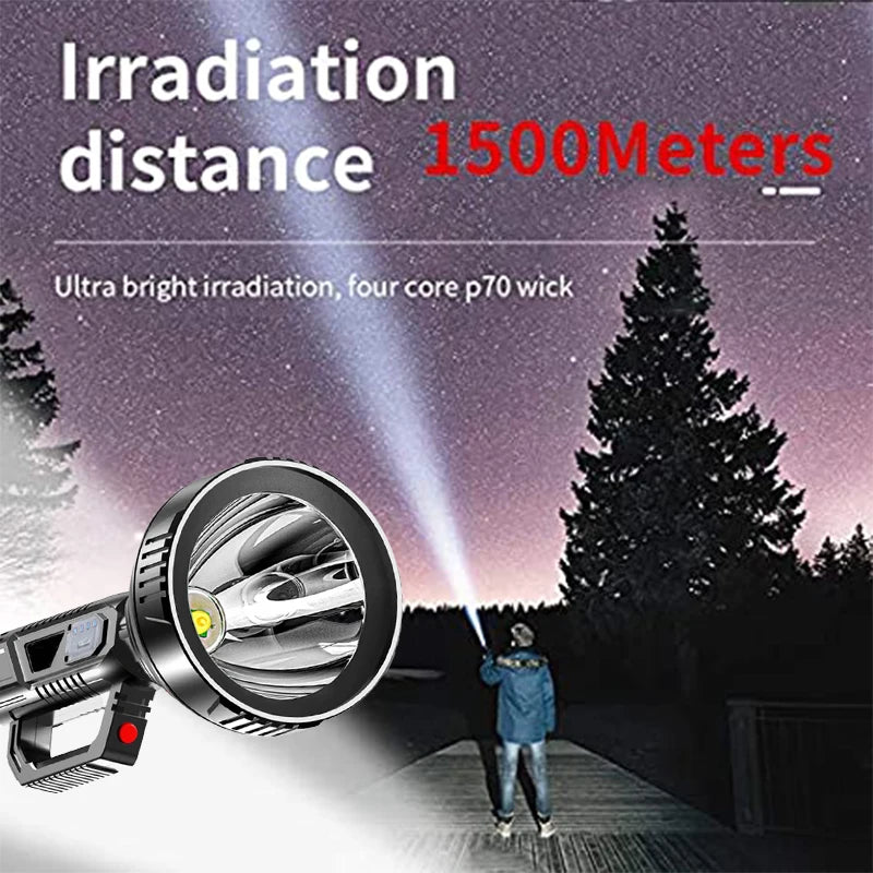 Linterna LED Portátil Reflectora Recargable para Acampar