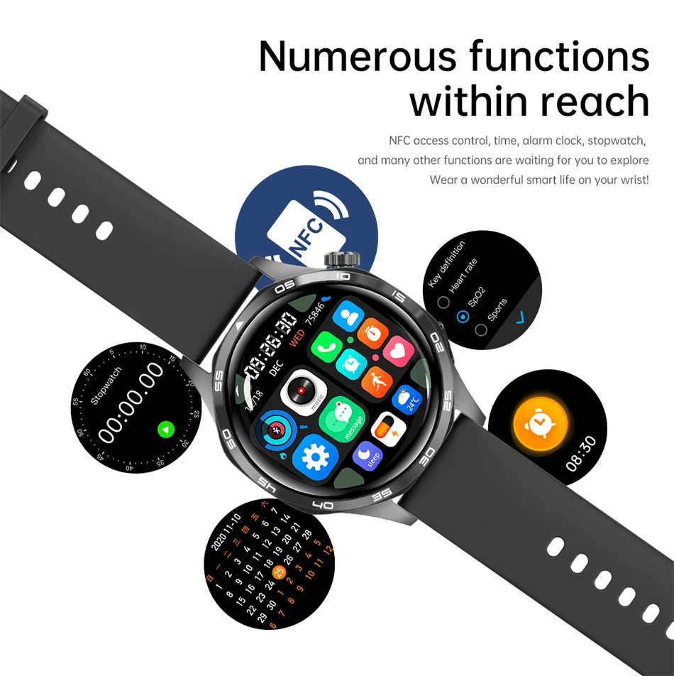 Reloj Inteligente 5 Pro con AMOLED, GPS, NFC, Brújula y Llamadas Bluetooth