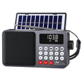 Radio FM Solar, Altavoz Bluetooth portátil con luz LED, compatible con grabación de tarjetas TF, reproducción USB, altavoz inalámbrico, Radio, receptor FM