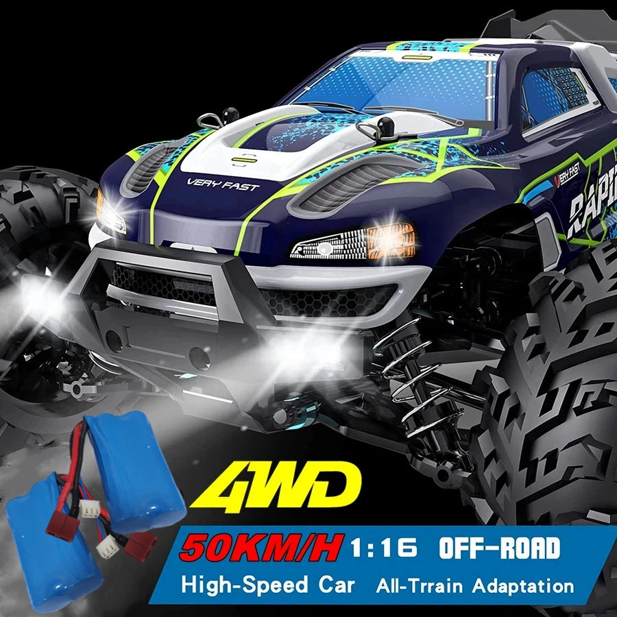Coche Todoterreno RC 4WD sin Escobillas, Alta Velocidad 50-80 KM/H