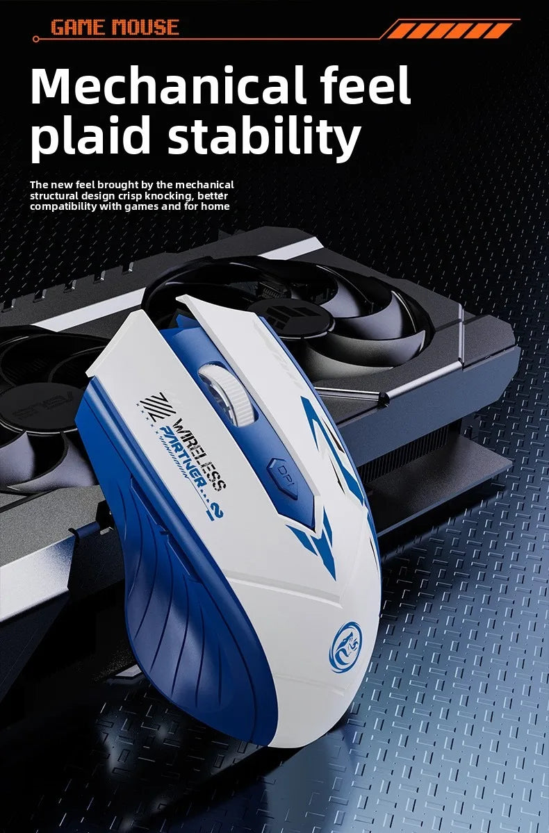 Ratón inalámbrico de modo Dual 2,4G, compatible con Bluetooth, recargable, brillante, silencioso, inalámbrico, para ordenador, PC y portátil