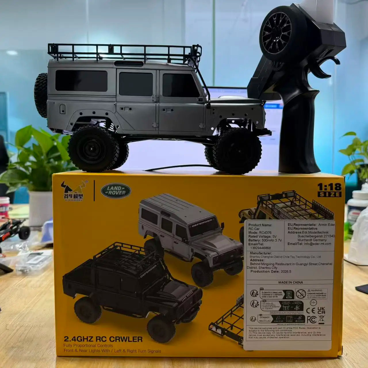 Auto RC Crawler 1/18 4WD Todoterreno con Luces LED