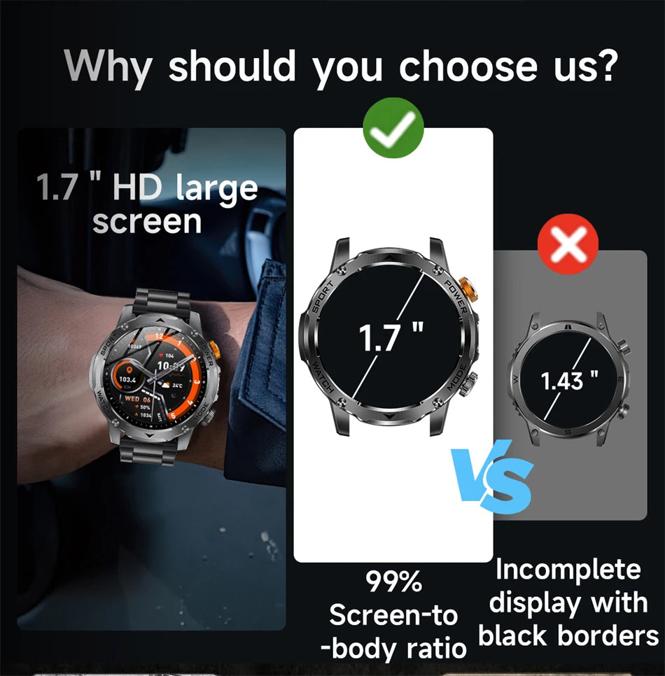 Reloj Inteligente LIGE con Linterna y Batería 1000mAh