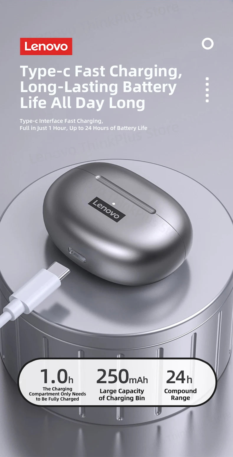 Auriculares Lenovo LP5 TWS Bluetooth Inalámbricos con Micrófono