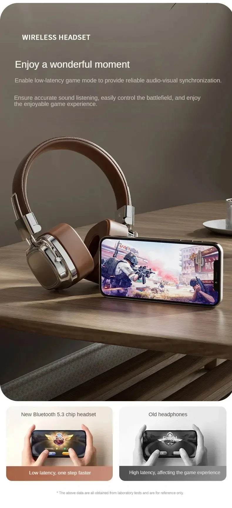 Auriculares Bluetooth 5.3 Retro Plegables Batería Larga