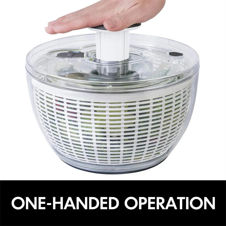 LMETJMA-espeador de ensalada de 6,3 QT, secador de lechuga grande, Spinner de una sola mano, fácil de presionar, secador de verduras grande, mezclador de ensalada, lavadora JT251
