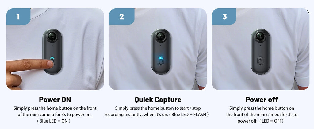 Mini cámara de acción 4K WiFi POV para moto, ciclismo y vlogging