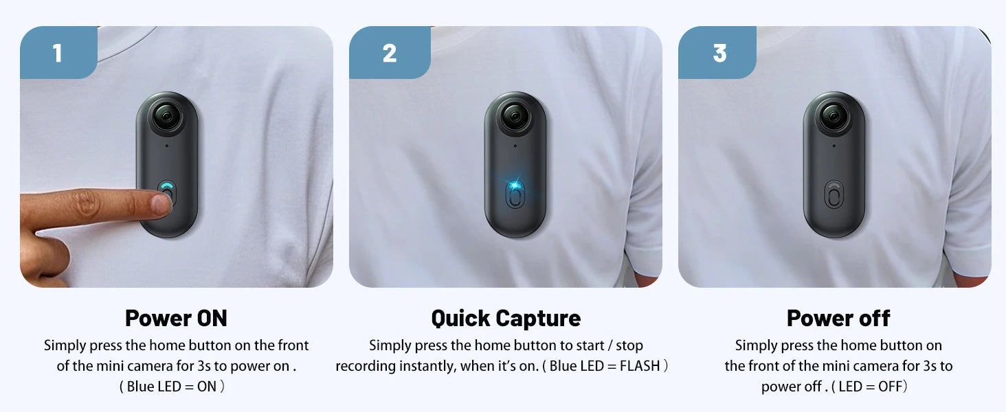 Mini cámara de acción 4K WiFi POV para moto, ciclismo y vlogging