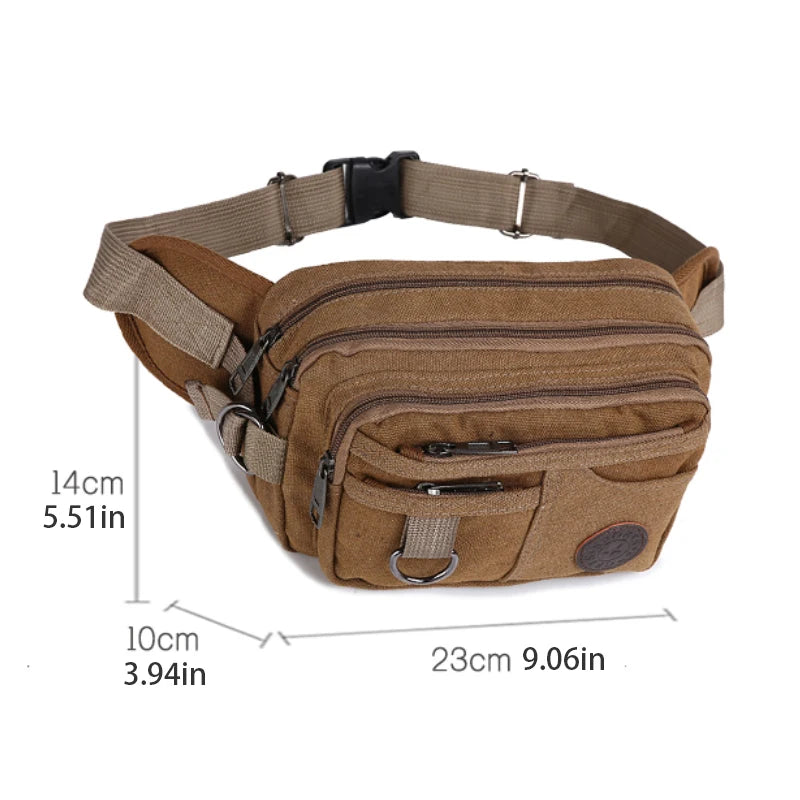 Riñonera para hombre, bolsa de viaje con correas ajustables, ideal para senderismo y acampada al aire libre