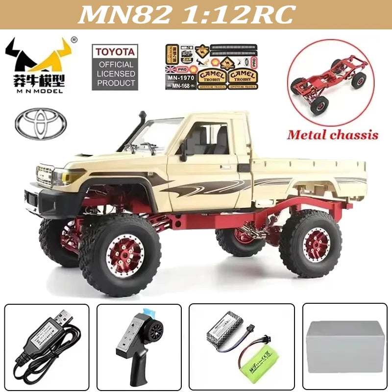 MN82 MN82S Toyota Rc 4x4 Rc CAR 2,4g 1/12 escala completa todoterreno Control remoto coche trepador de control remoto coche de juguete para regalo