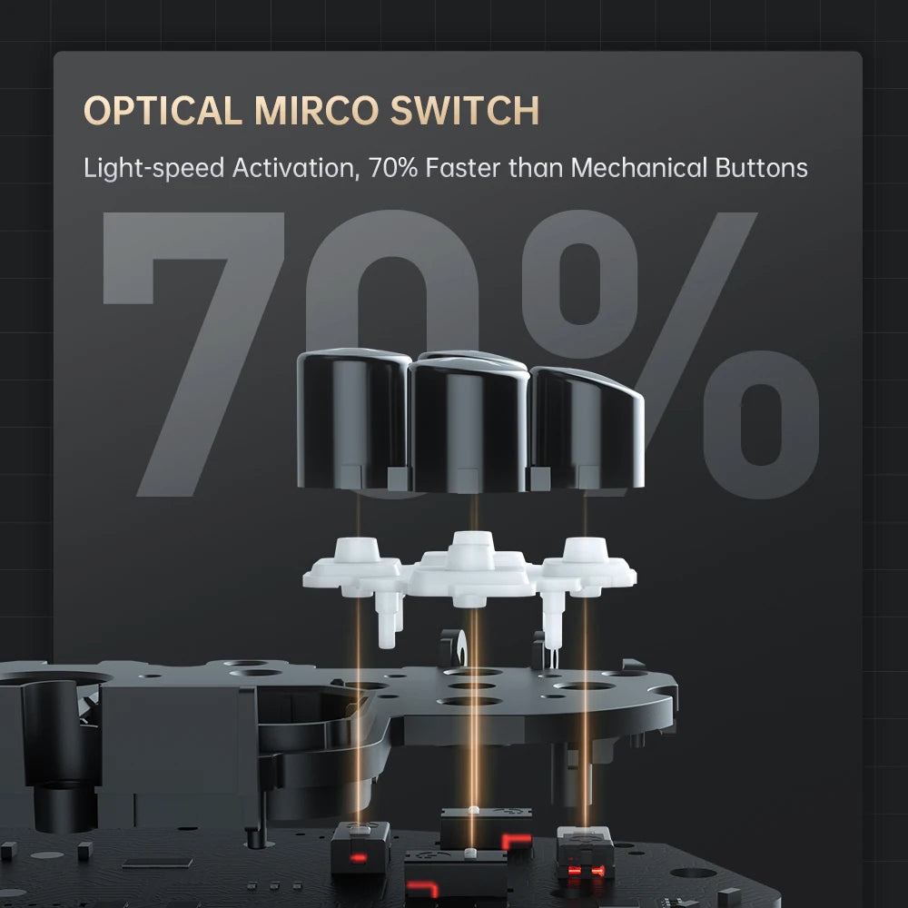 MACHENIKE-controlador de juegos G5Pro V2 de modo Tri, gatillo óptico, botón ABXY, Joystick intercambiable en caliente, resolución 4K para Switch PC