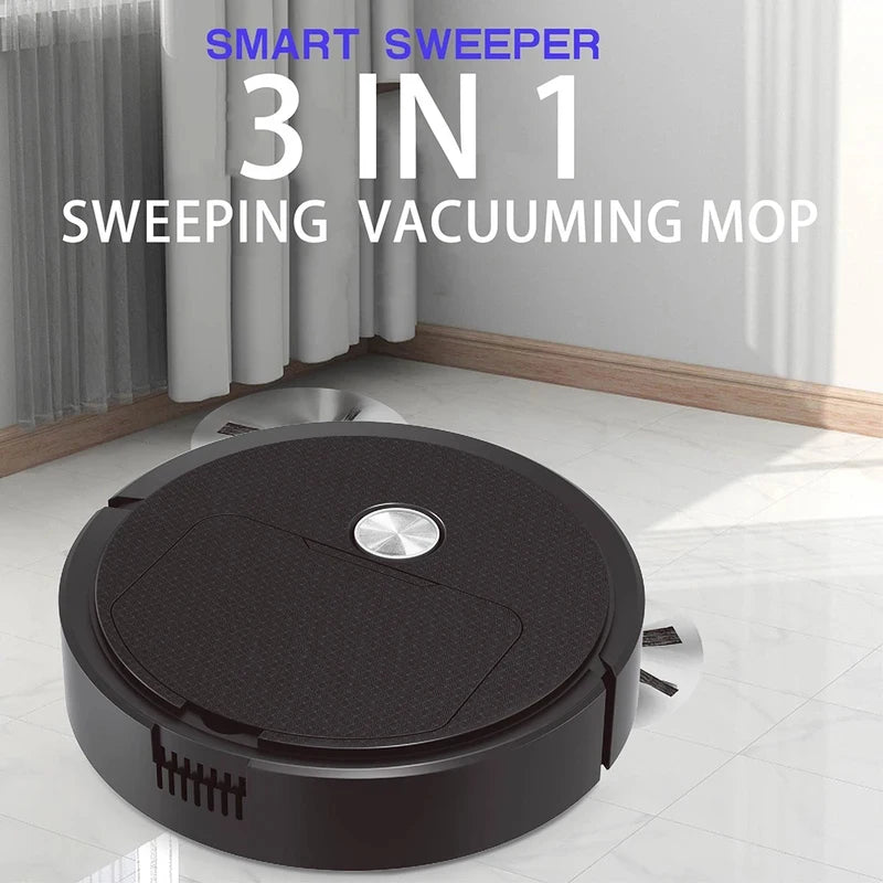 Robot Aspirador Mini 3 en 1, Inalámbrico para el Hogar, Barrido y Limpieza
