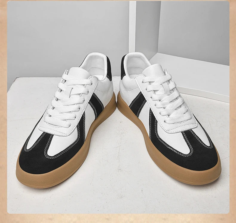 Zapatos invisibles con aumento de altura, zapatos de entrenamiento moral de 8cm, zapatillas informales transpirables de verano con aumento de altura interior para hombre, zapatos Forrest Gump versátiles Retro de cuero genuin