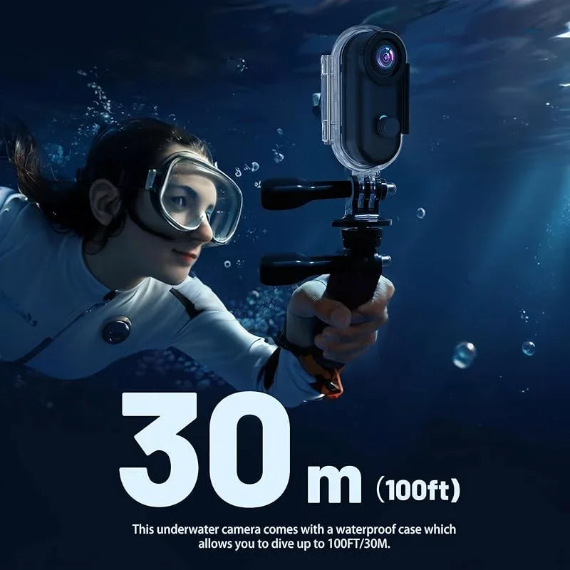 Cámara de acción 4K UHD impermeable con WiFi para deportes y exteriores