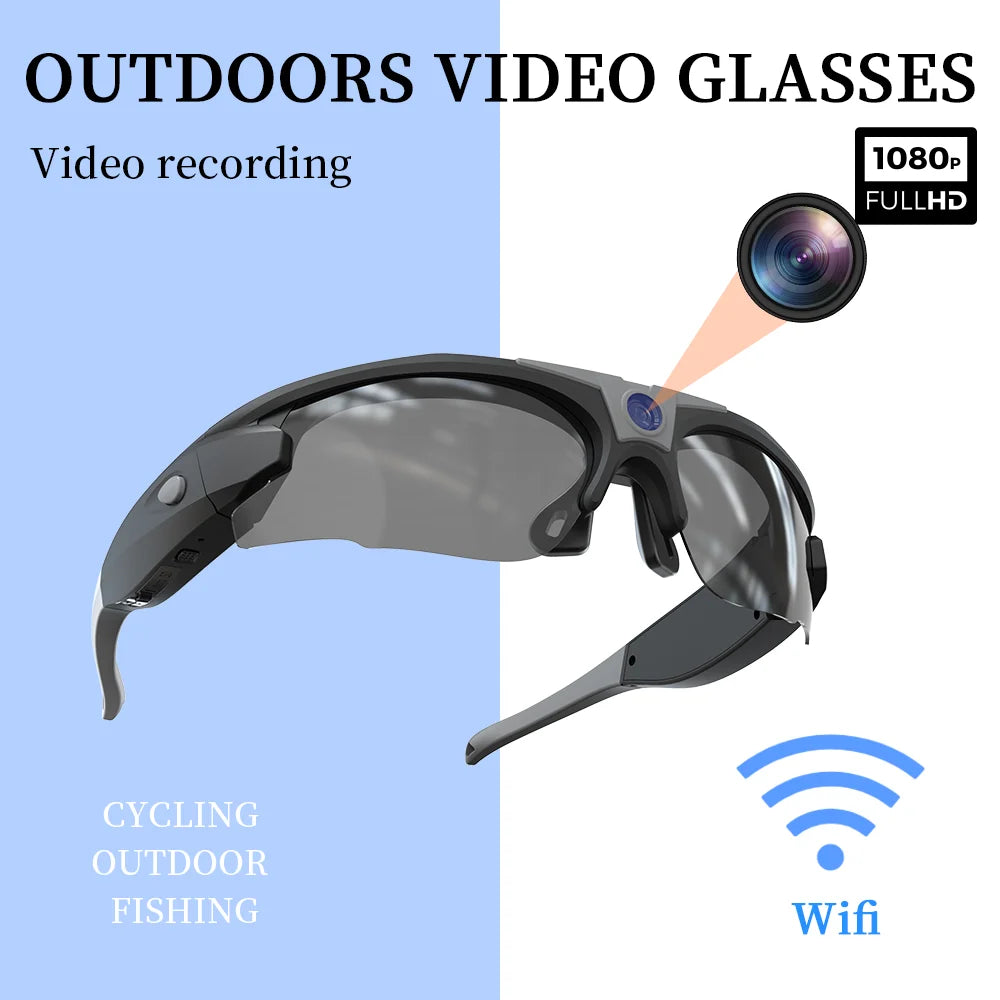 Gafas de sol con cámara WiFi HD 1080P para deportes y actividades al aire libre