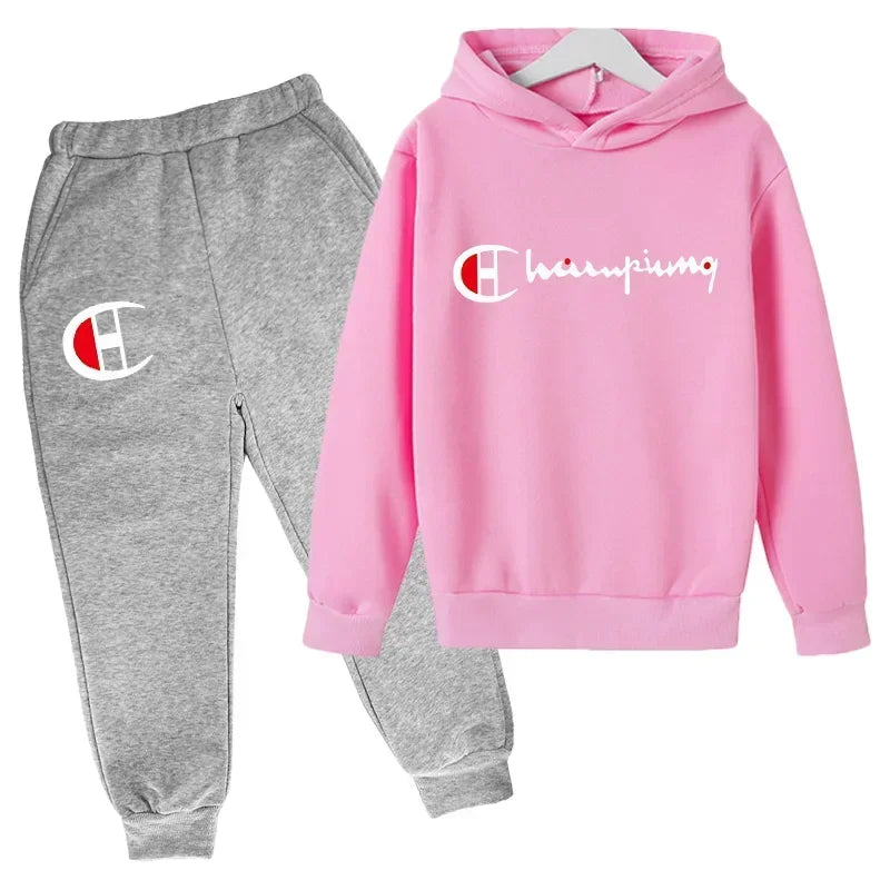 Conjunto buzo con capucha y pantalón deportivo para niños