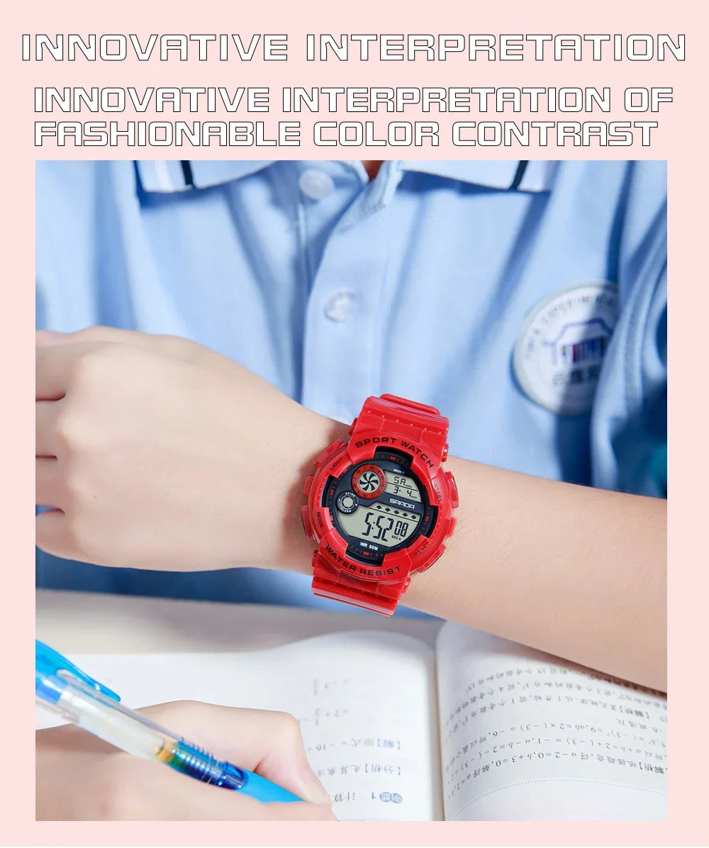 Reloj Digital LED SANDA Deportivo para Mujer