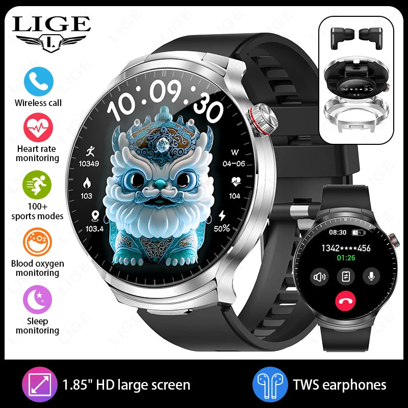 Reloj Inteligente LIGE TWS 2 en 1 con Auriculares