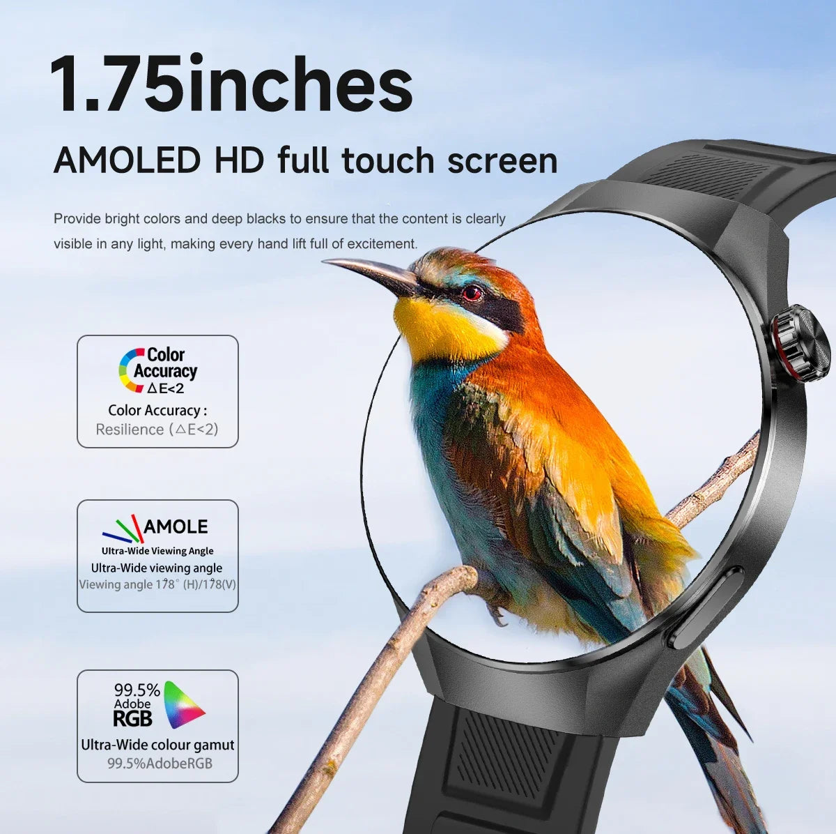 Reloj Inteligente G5 Plus con Pantalla AMOLED, GPS y Llamadas Bluetooth