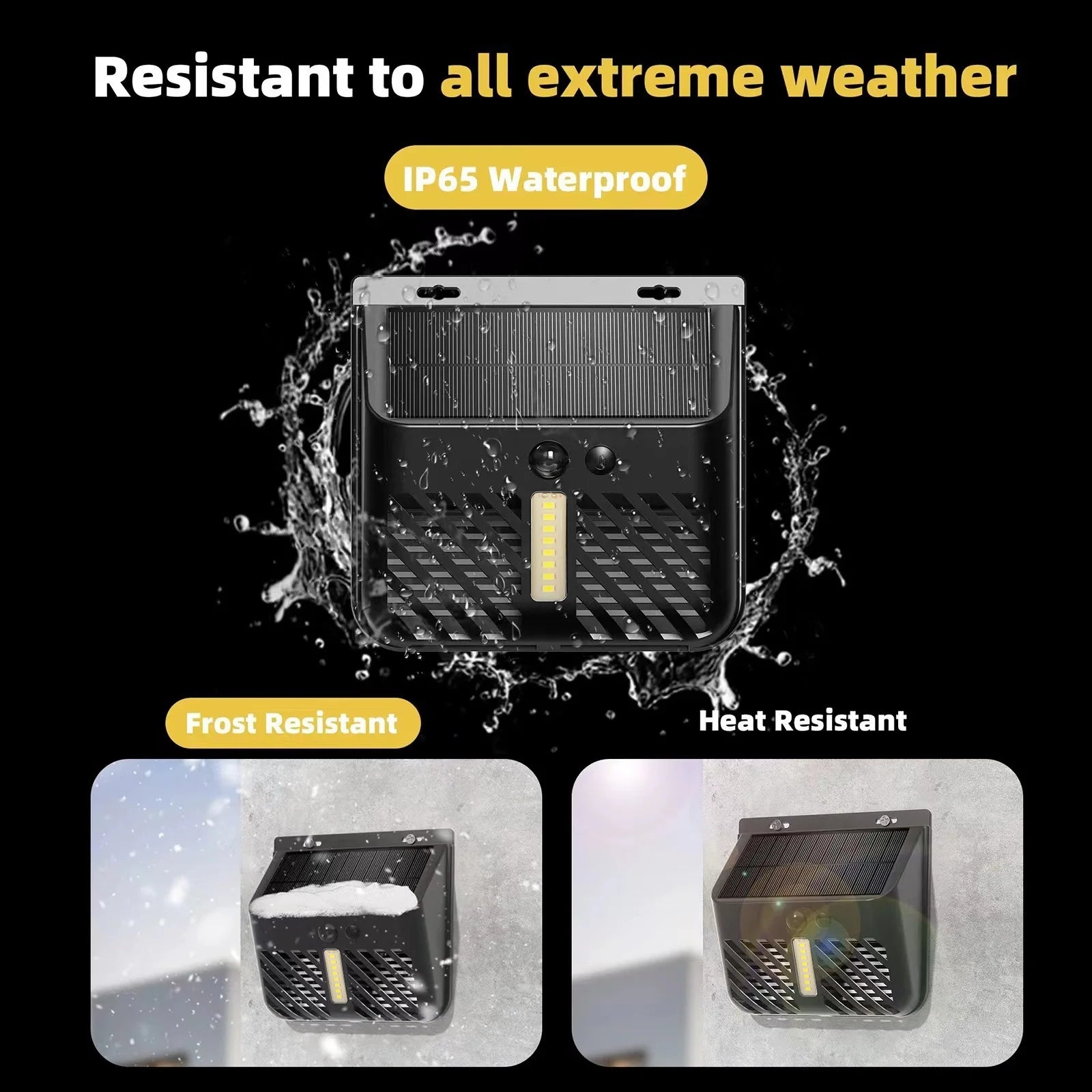 Luz solar, exterminador de insectos, matamosquitos para exteriores con sensor de movimiento, trampa para moscas impermeable con energía solar para jardín, patio, pared