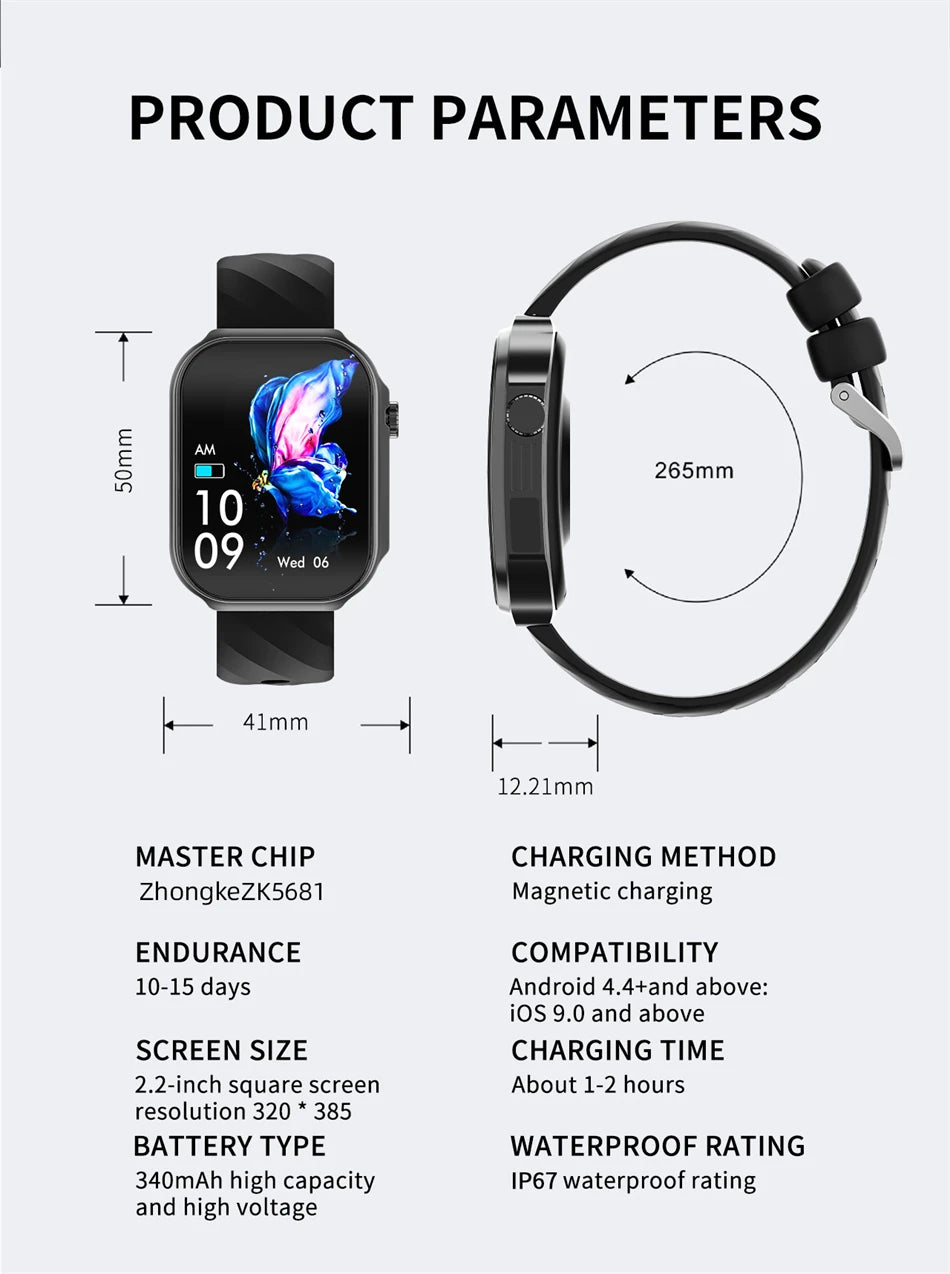 Reloj Inteligente LIGE Pantalla Curva 3D 2.2 Pulgadas