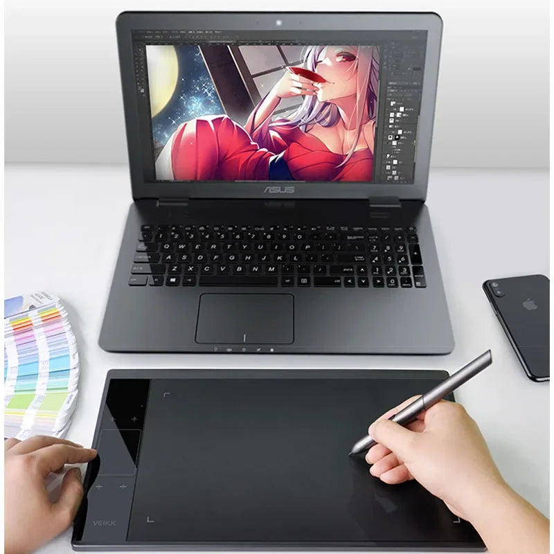 A30 10x6 pulgadas tableta de dibujo gráfico profesional interfaz tipo C con 8192 niveles sin batería para bloc de dibujo digital