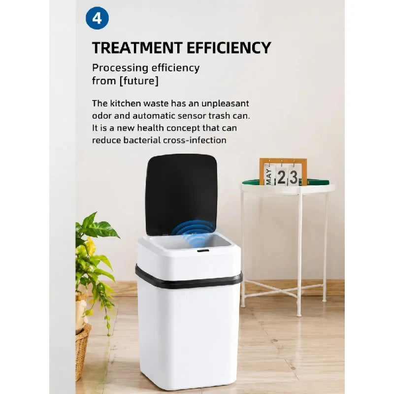 Cubo de Basura Impermeable de 13L para Cocina, Baño, Sala de Estar - Cubo de Basura Doméstico Duradero, Cubo de Basura para Cocina, Cubo de Basura
