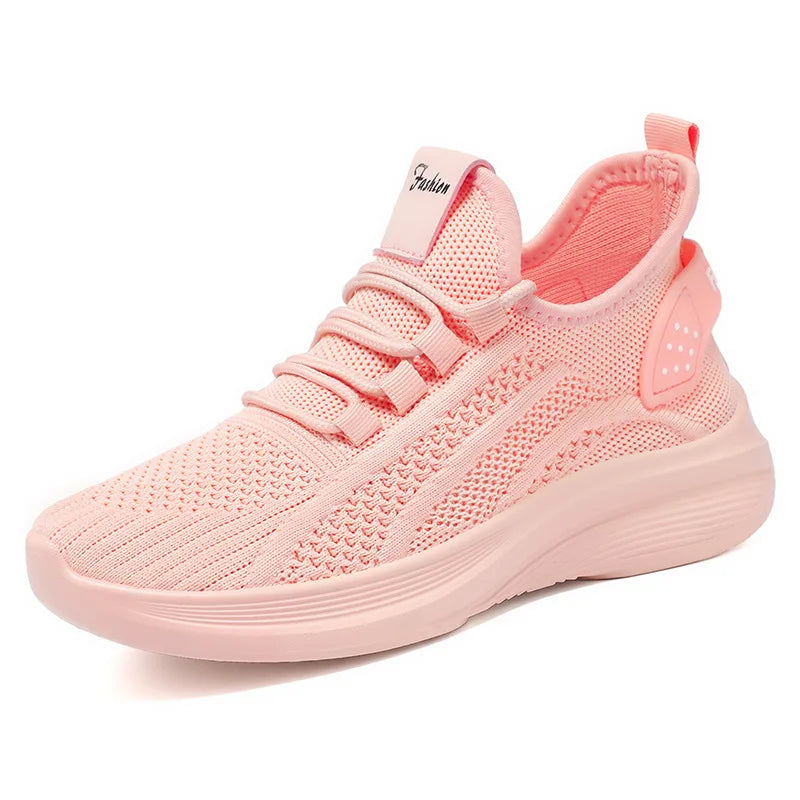 Zapatillas de Plataforma para Mujer - Malla Transpirable sin Cordones