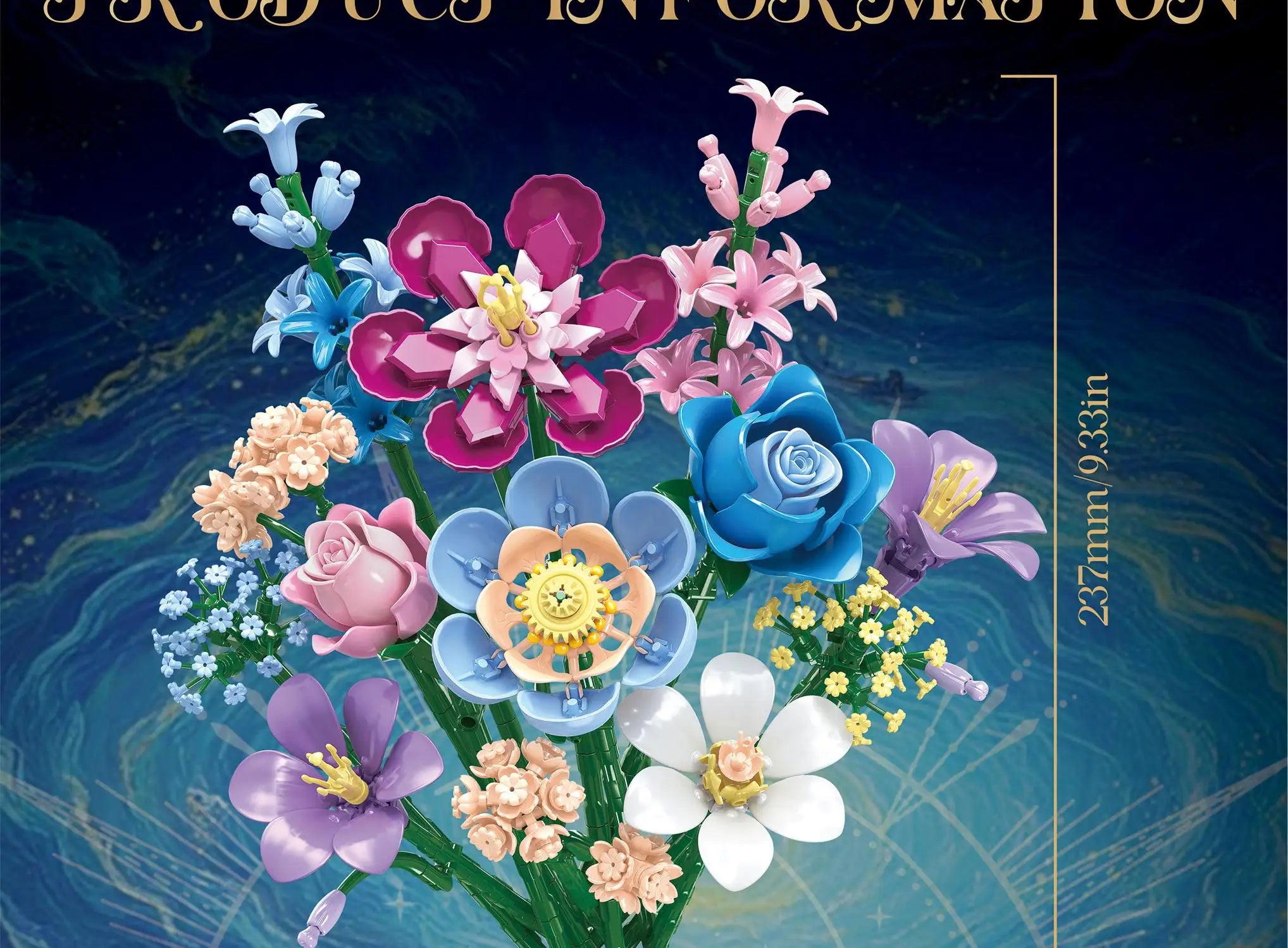 Bloques de Construcción de Ramo de Flores 11038, Modelo Creativo de Rosa y Jacinto para Armar, Decoración para el Hogar, Regalo de San Valentín para Mujeres Adultas, 730 Piezas