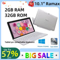 Tableta de 10,1 pulgadas con 2 GB de DDR, 32 GB de ROM, Windows 10, 64 bits, Z8350, 4 núcleos, USB 3,0, cámara dual con teclado desmontable, superventas