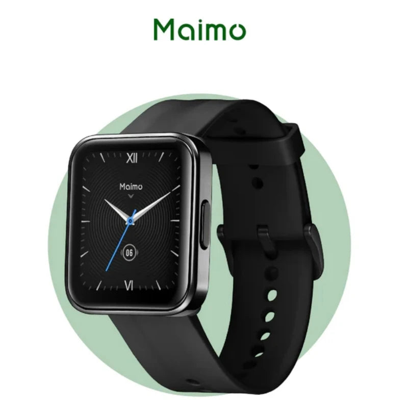 Nuevo Reloj Inteligente Maimo Watch Flow con Pantalla AMOLED de 1.6'', 5ATM, Monitor de Ritmo Cardíaco, Sueño, GPS, Compatible con Android e iOS, Esferas con Diseño IA y Monitoreo de SpO2
