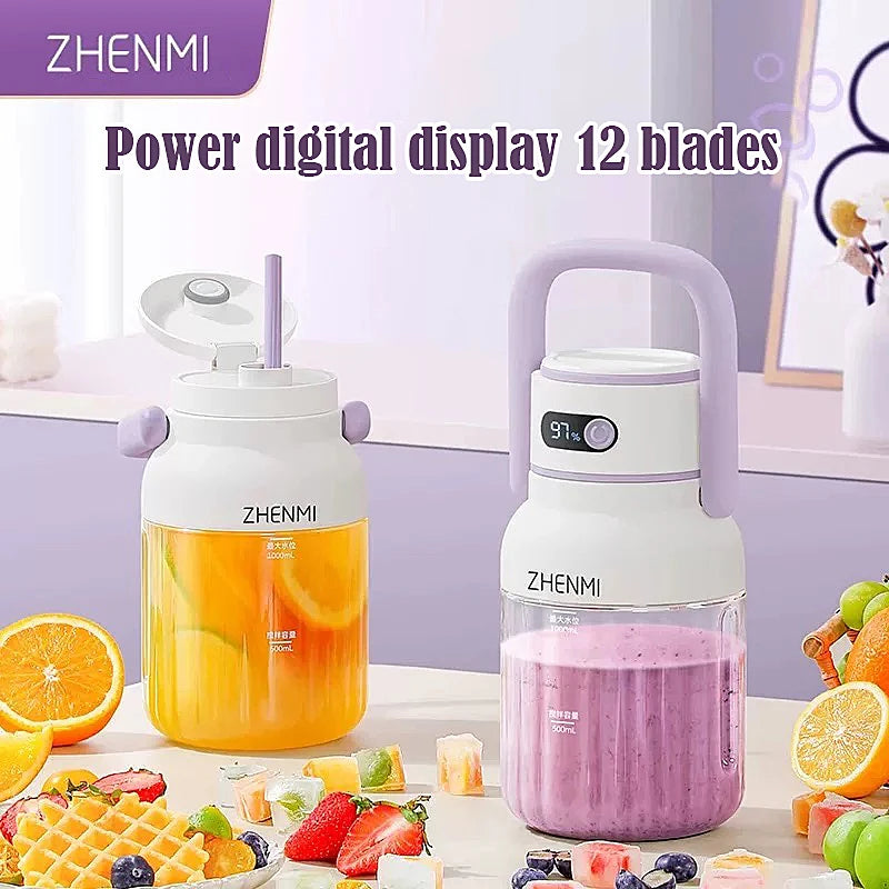 Exprimidor Eléctrico Portátil 1L con Carga USB