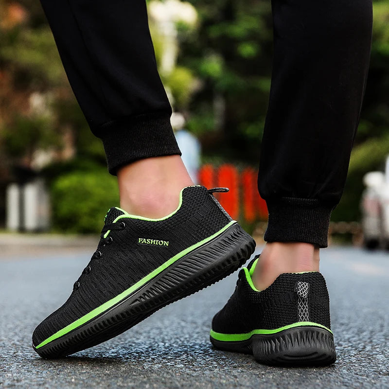 Zapatillas de correr para hombre, zapatos deportivos ligeros para caminar, zapatos informales transpirables de malla clásica, mocasines de moda para hombre, zapatillas de deporte para hombre