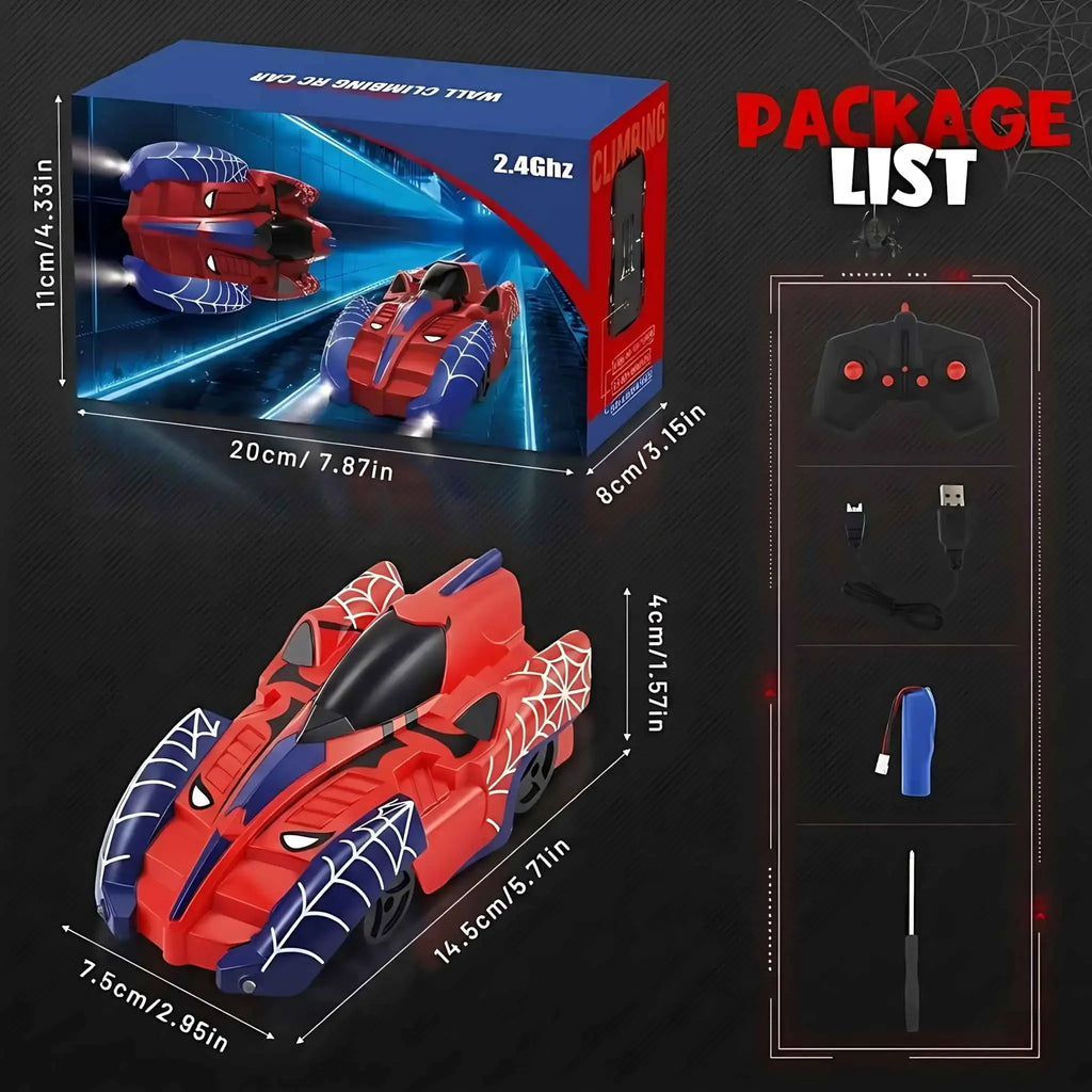 Auto RC Trepador de Paredes Gravedad Cero con Luces LED 360°