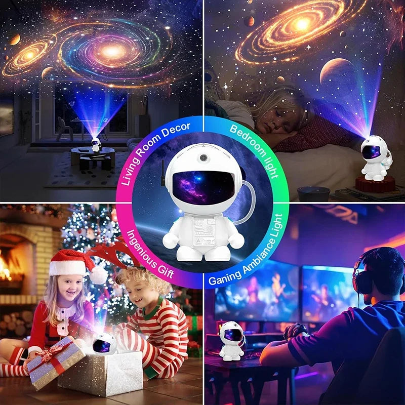 Proyector de Galaxia Astronauta con 12 Películas 360°