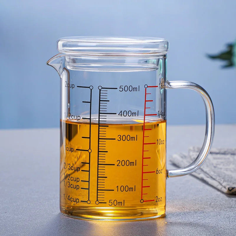 Taza Medidora de Vidrio Borosilicato con Mango