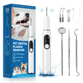 Kit de limpieza de dientes de perro, eliminador ultrasónico de placa canina para dientes con luz LED, 5 modos, carga USB, limpiador de dientes sónico para perros