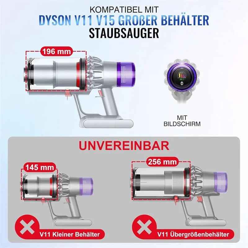 Repuesto de cubo de polvo para aspiradora Dyson V11 V15 SV14 SV15 SV22