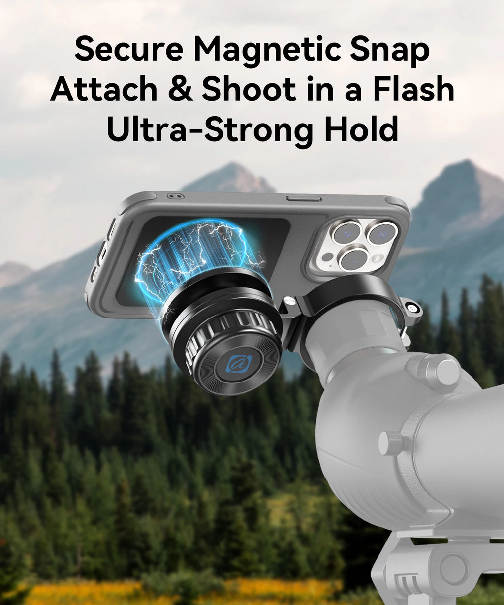 Adaptador Magnético APEXEL para Ocular de Telescopio y Celular