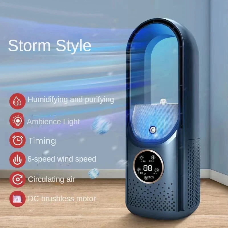 Enfriador de Aire Portátil USB Sin Aspas con 6 Velocidades