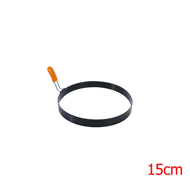 LMETJMA-Juego de moldes para tortitas, anillos para huevos, anillo para huevos fritos de acero inoxidable, moldeadores de tortitas con mango de silicona JT195