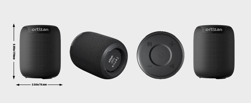 Altavoces Bluetooth Ortizan, altavoz inalámbrico portátil con Bluetooth 5.3, resistente al agua IPX7, sonido estéreo de 15 W, emparejamiento dual, TF/AUX
