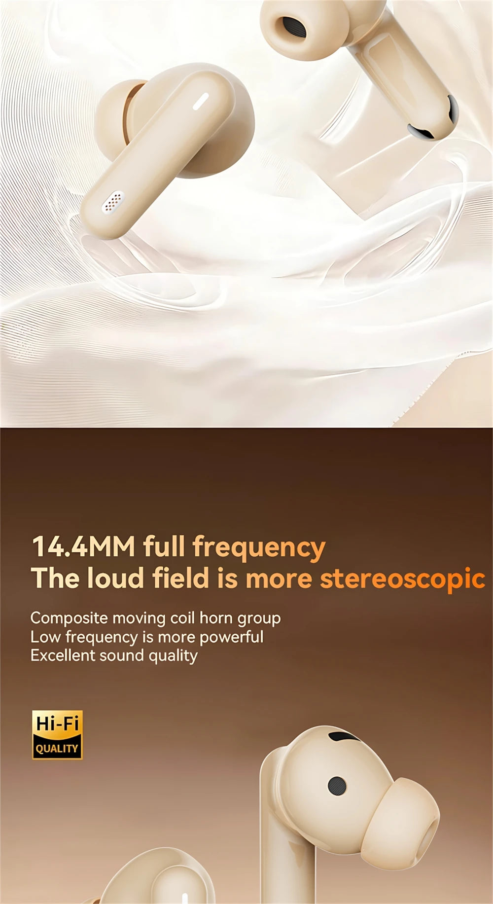 Auriculares TWS Bluetooth 5.3 con Cancelación de Ruido y Micrófono