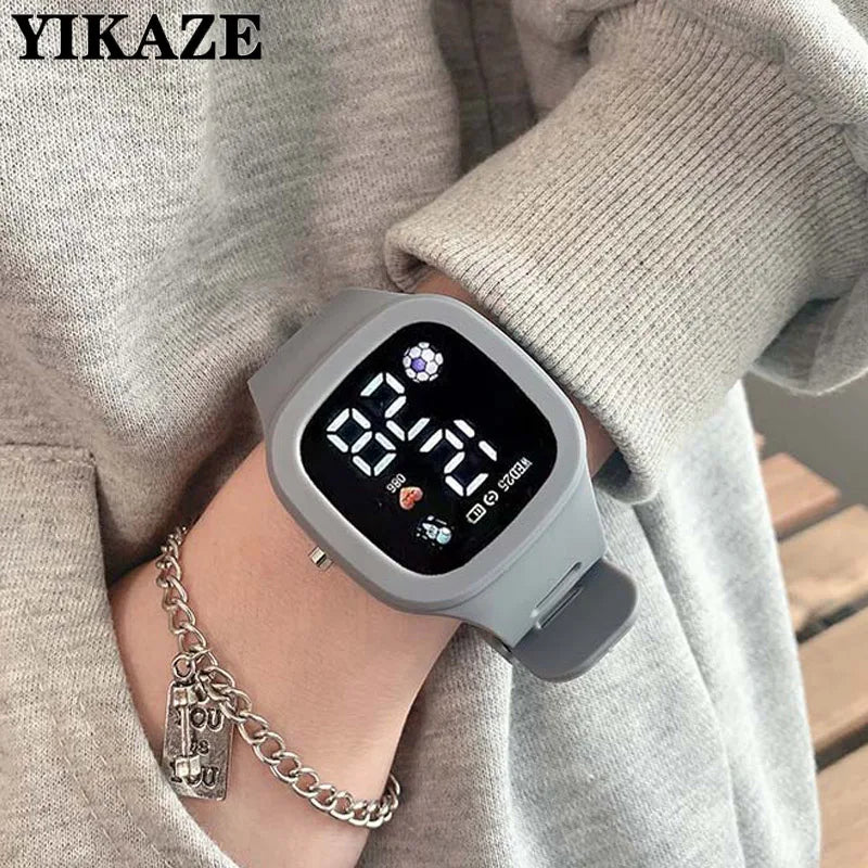Reloj Deportivo Digital LED Cuadrado para Mujer